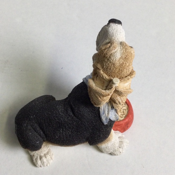 Stone Critters VTG Majestic Basset Hound Red Food Bowl Dog Figurine SC-362 1990 - Picture 8 of 11